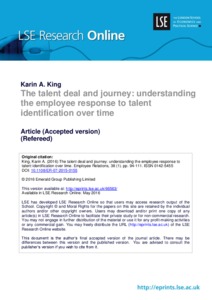 talent deal journey lse climate corporate employee identification understanding response ac